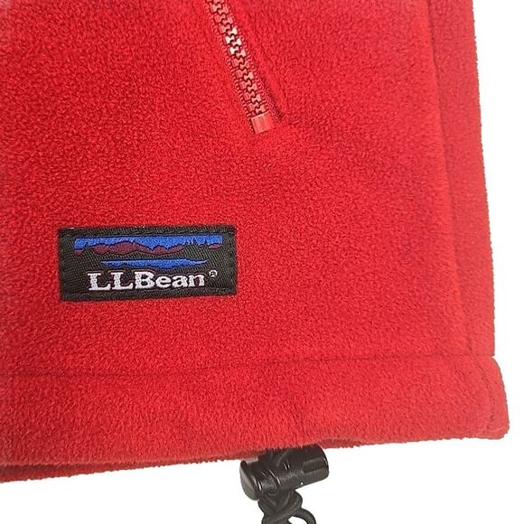 Vintage L.L. Bean Mens Fleece Vest Sz XL Polartec Windbloc Red Made In USA - Picture 4 of 9